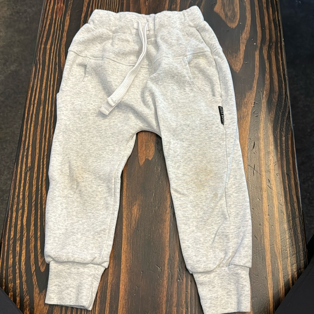 Little Bipsy- Light Grey Joggers Size 2T-3T